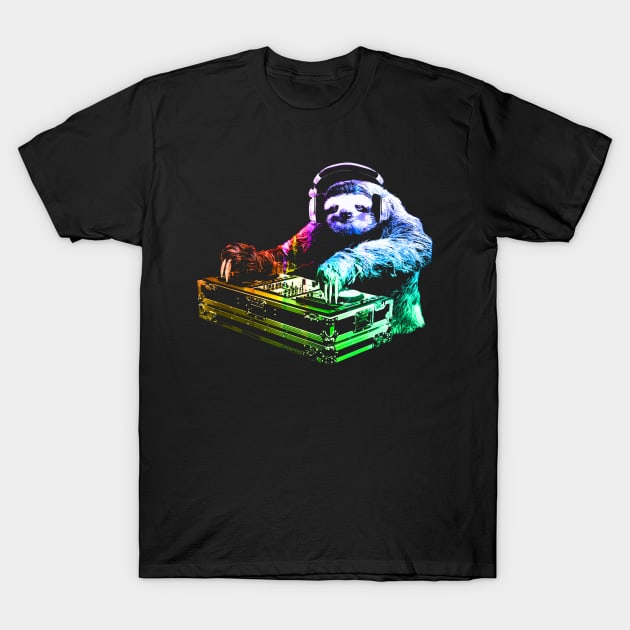 DJ Sloth T-Shirt by robotface